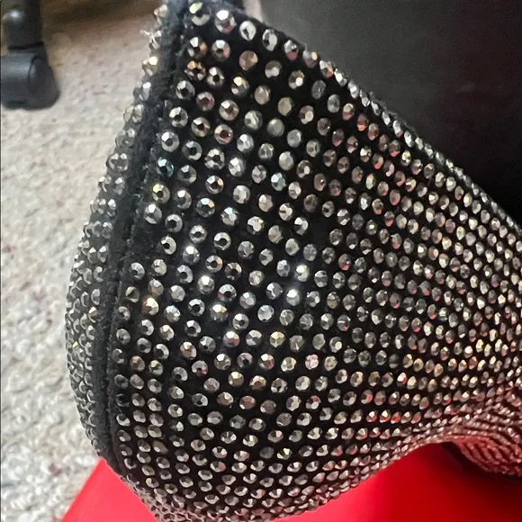 ALDO Rhinestone Black Heels - Picture 5 of 8